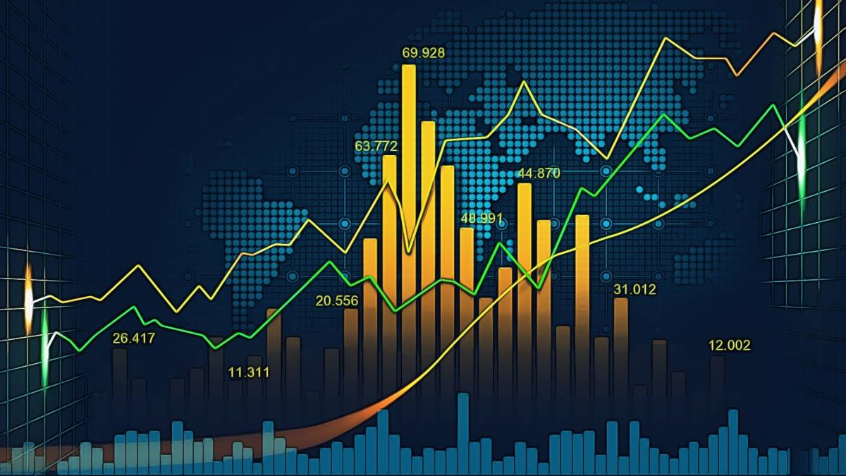 El volumen de divisas que se negocia internacionalmente, con un promedio diario de 5.345 billones de dólares